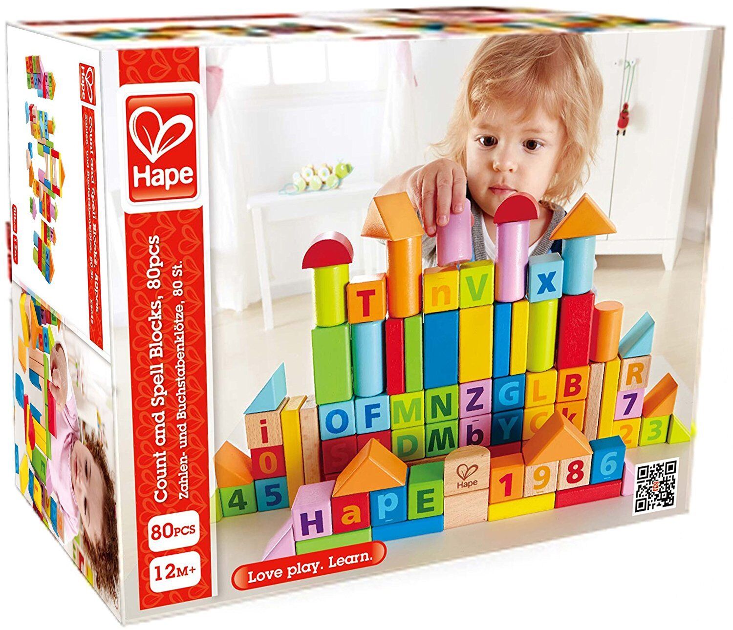 Buy Hape Count and Spell Wooden Blocks 80pc