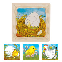 GOKI - Chicken Egg Life Cycle 4 Layer Puzzle