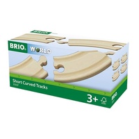 BRIO - Short Curved Tracks (4 pieces)