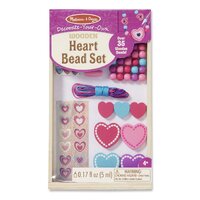 Melissa & Doug - Decorate-Your-Own Wooden Heart Bead Set