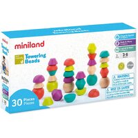 Miniland - Wooden Towering Beads 30pc