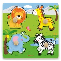 Viga Toys - Wild Animals Knob Puzzle