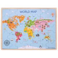 Bigjigs - World Map Puzzle 35pc
