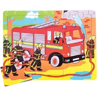 Bigjigs - Fire Engine Tray Puzzle 9pc