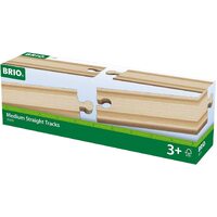 BRIO - Medium Straight Tracks (4 pieces)