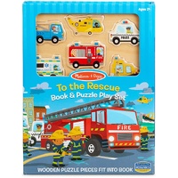 Melissa & Doug - Book & Puzzle Play Set - To the Rescue