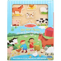 Melissa & Doug - Book & Puzzle Play Set - On the Farm