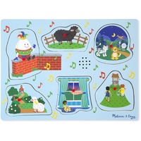 Melissa & Doug - Nursery Rhyme Sound Puzzle (Blue) - 6pc