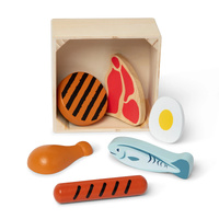 Melissa & Doug - Wooden Food Groups Play Set - Protein