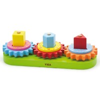 Viga Toys - Stacking Geometric Blocks with Gears