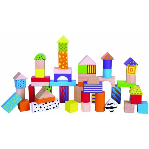 Viga Toys - Colourful Block Set 50pce