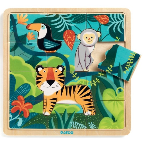 Djeco - Jungle Wooden Puzzle 15pc