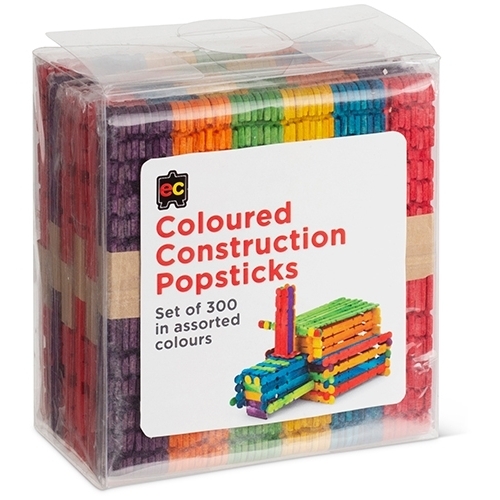 EC - Construction Popsticks Coloured (300 pack)