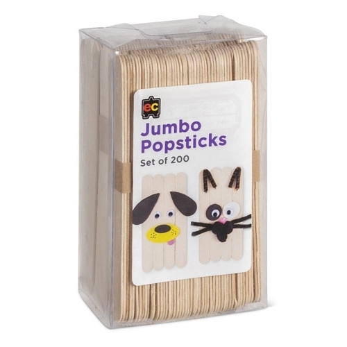 EC - Jumbo Popsticks Natural (200 pack)