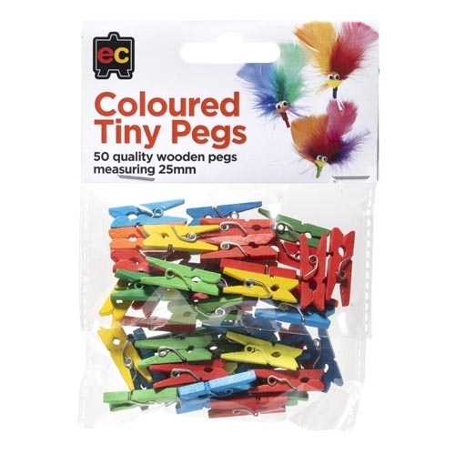 EC - Coloured Tiny Pegs (50 pack)