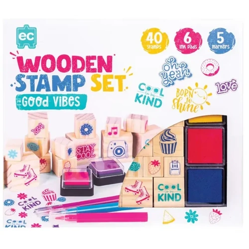 EC - Wooden Stamp Set - Good Vibes