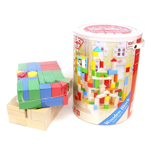 Tooky Toy - Wooden Blocks 100pc